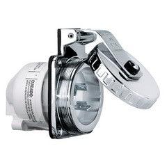 230V Hubbell Socket - Stainless Steel - 16A or 32A - Camper and Marine Ltd