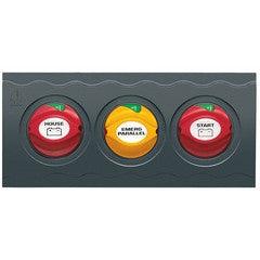 BEP/CC-810 Contour Connect - 3 Batt Switch Panel with 3 Disconnects - Camper and Marine Ltd