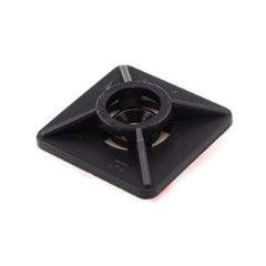 Black Self Adhesive Cable Tie Mount for 3.6mm Ties - Camper and Marine Ltd