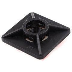 Black White Self Adhesive Cable Tie Mount for 4.8mm Tie - Camper and Marine Ltd