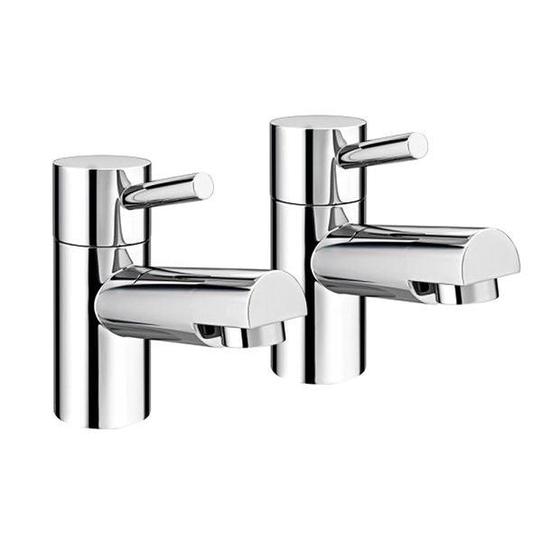 Risby Lever Style Basin Taps (Pair) Chrome - Camper and Marine Ltd