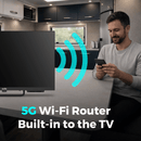 24 inch VOYAGER Smart Samsung Plus TV with built-in 5G Wi-Fi ROUTER