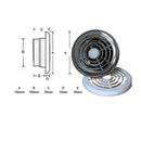 Extractor Fan and Light 12V White/Chrome