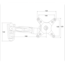 LO26 Full Motion TV Wall Bracket 10"–43" with Tilt, Swivel & Rotation