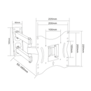 LO33 Adjustable Full Motion TV Wall Mount with Tilt & Swivel, 10–43”