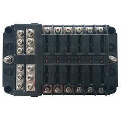 12 Way LED Fuse Box with Negative Bus - Camper and Marine Ltd