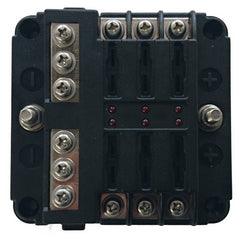 6 Way LED Fuse Box with Negative Bus - Camper and Marine Ltd