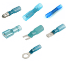 Blue Heat Shrink Terminals - 1.5 - 3mm Cable Entry - Bags of 10 - Camper and Marine Ltd