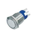 Chrome Push Button Switch - Not Latching - No Illumination - Camper and Marine Ltd
