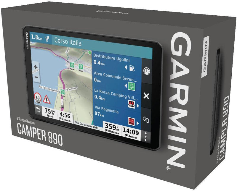 Garmin Camper 890 - 8-inch camper navigator with Live Traffic - Camper and Marine Ltd