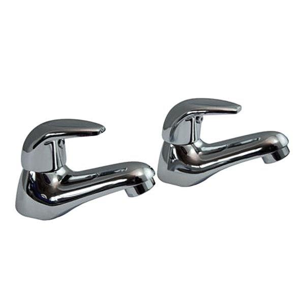 Melford Lever Style Basin Taps (Pair) Chrome - Camper and Marine Ltd