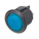 On-Off Round Rocker Switch with 12V Coloured Illumination - 20mm - Camper and Marine Ltd