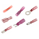 Red Heat Shrink Terminals - 0.65 - 1mm Cable Entry - Bag of 10 - Camper and Marine Ltd