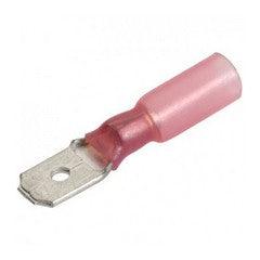 Red Heat Shrink Terminals - 0.65 - 1mm Cable Entry - Bag of 10 - Camper and Marine Ltd