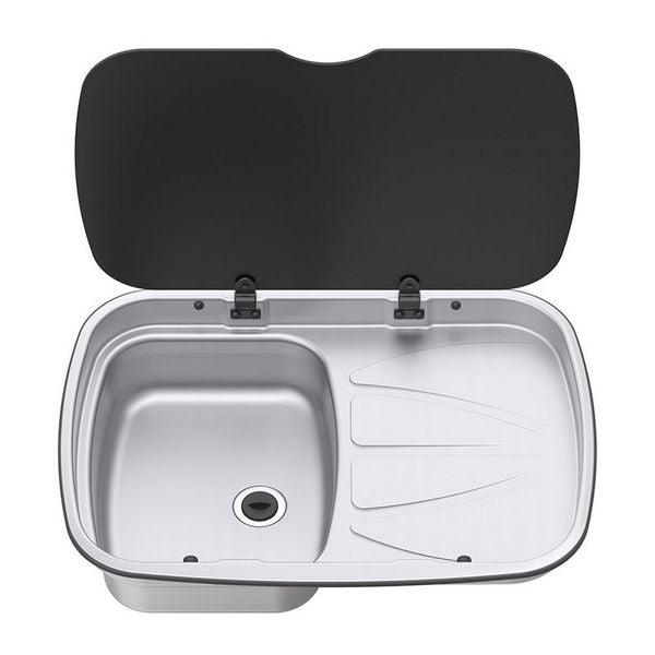 Thetford Argent Stainless Sink Right Hand with Lid - Camper and Marine Ltd