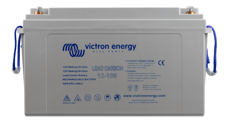 Victron Energy - 12v 106ah - Lead Carbon Battery - BAT612110081 - Camper and Marine Ltd